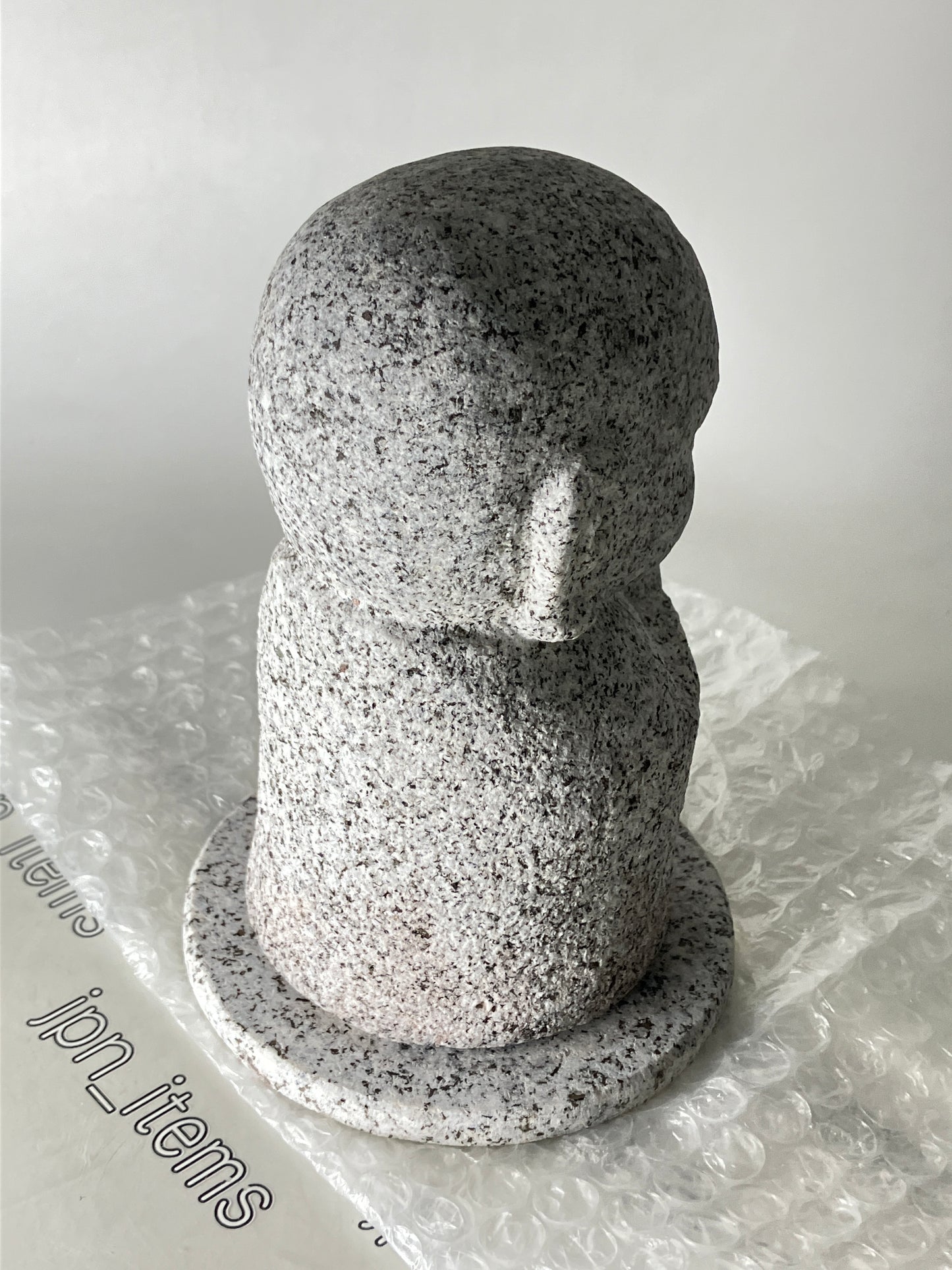 Gasshou Jizo Ojizo-Sama Granite Stone Sculpture Handmade Japanese Garden