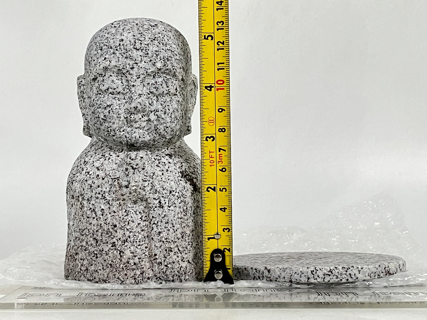 Gasshou Jizo Ojizo-Sama Granite Stone Sculpture Handmade Japanese Garden