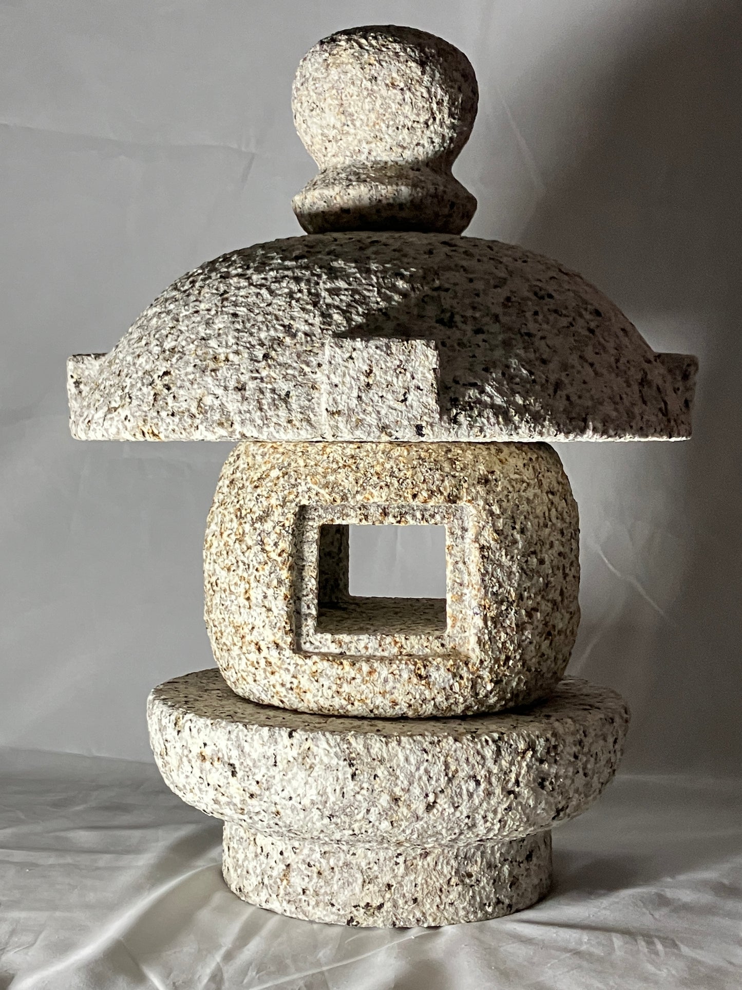 Pink Stone Lantern Misaki Tourou Medium Granite Japanese Garden Ornament Statue