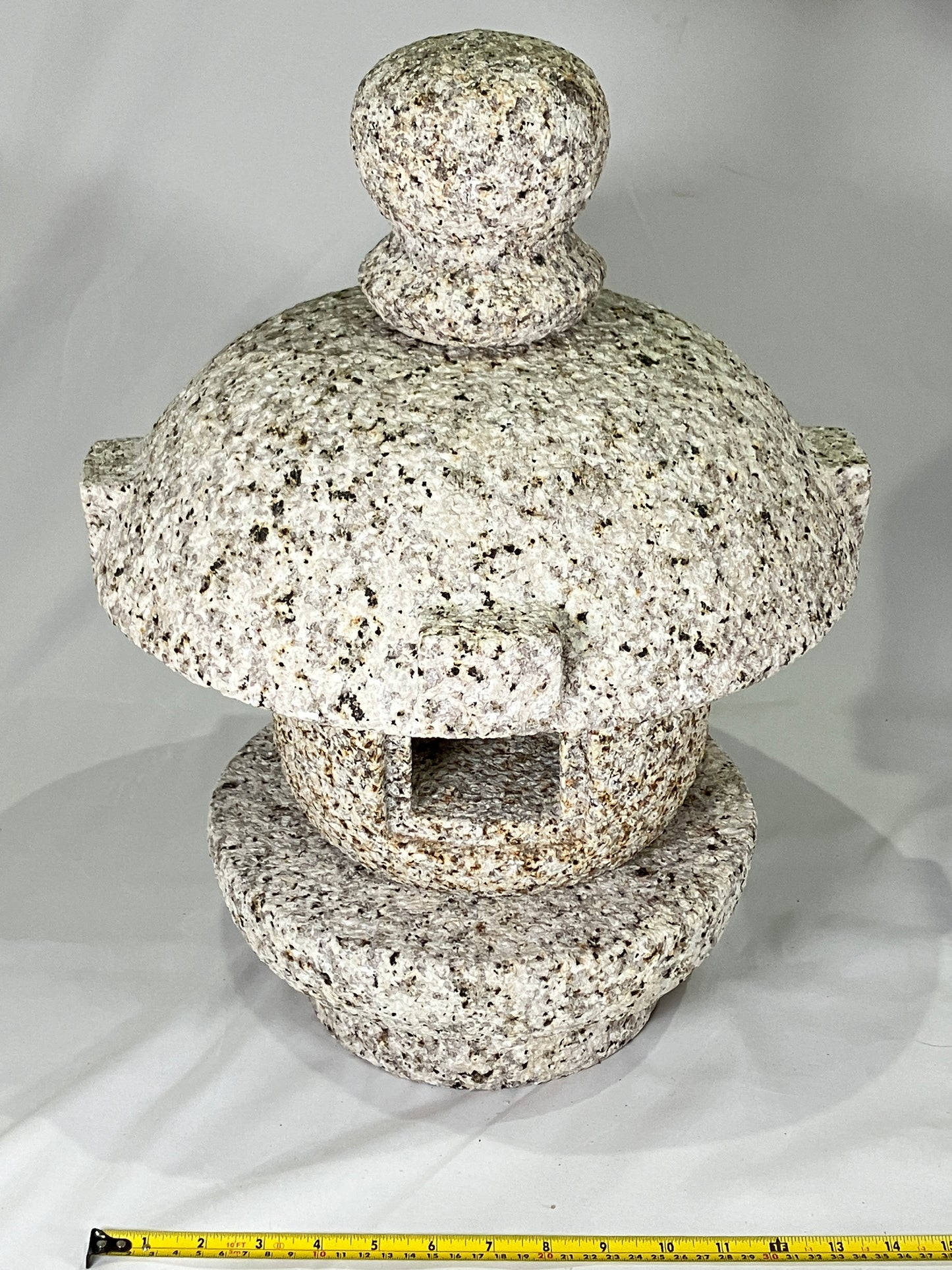 Pink Stone Lantern Misaki Tourou Medium Granite Japanese Garden Ornament Statue