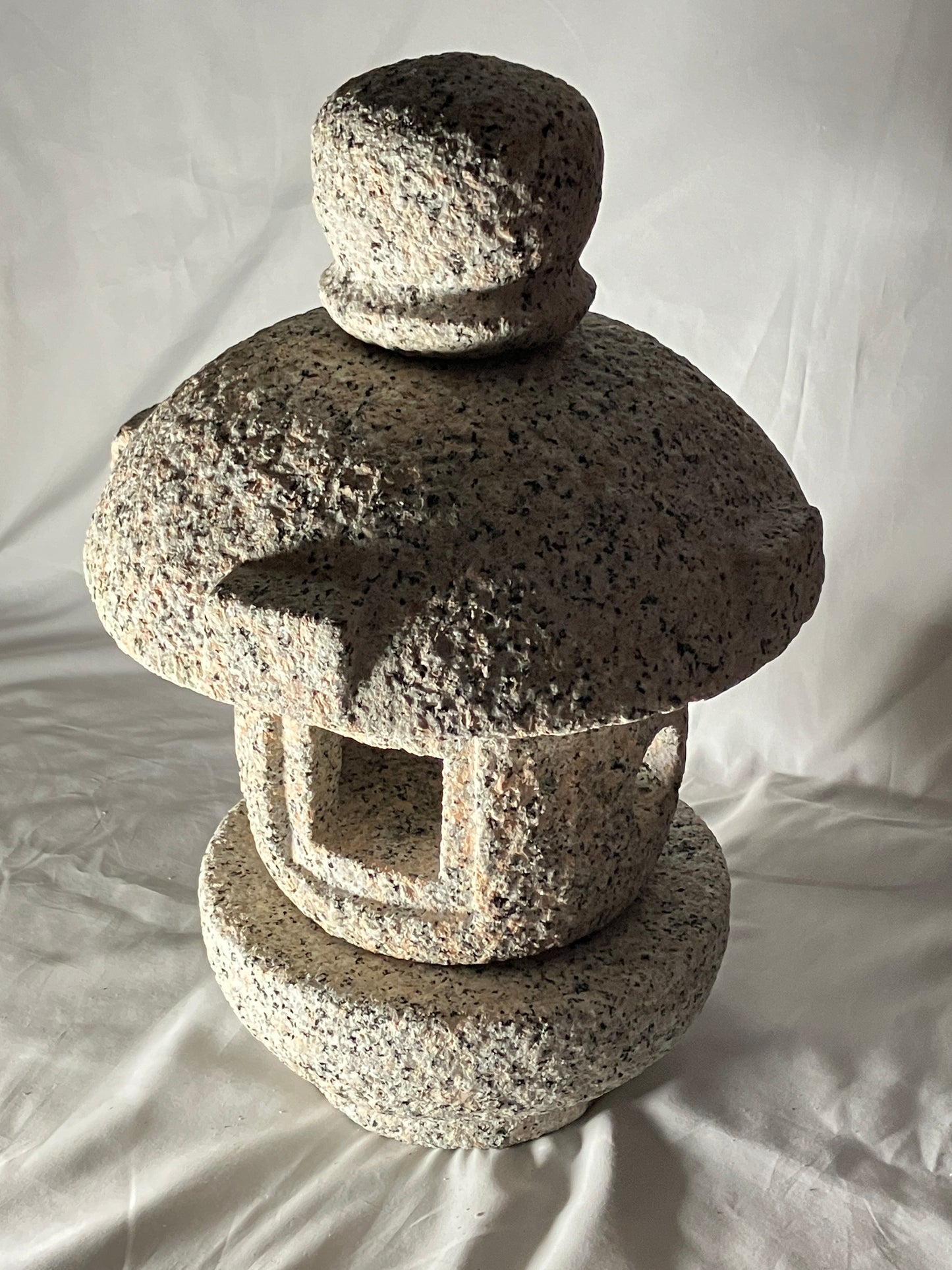 Pink Stone Lantern Misaki Tourou Medium Granite Japanese Garden Ornament Statue