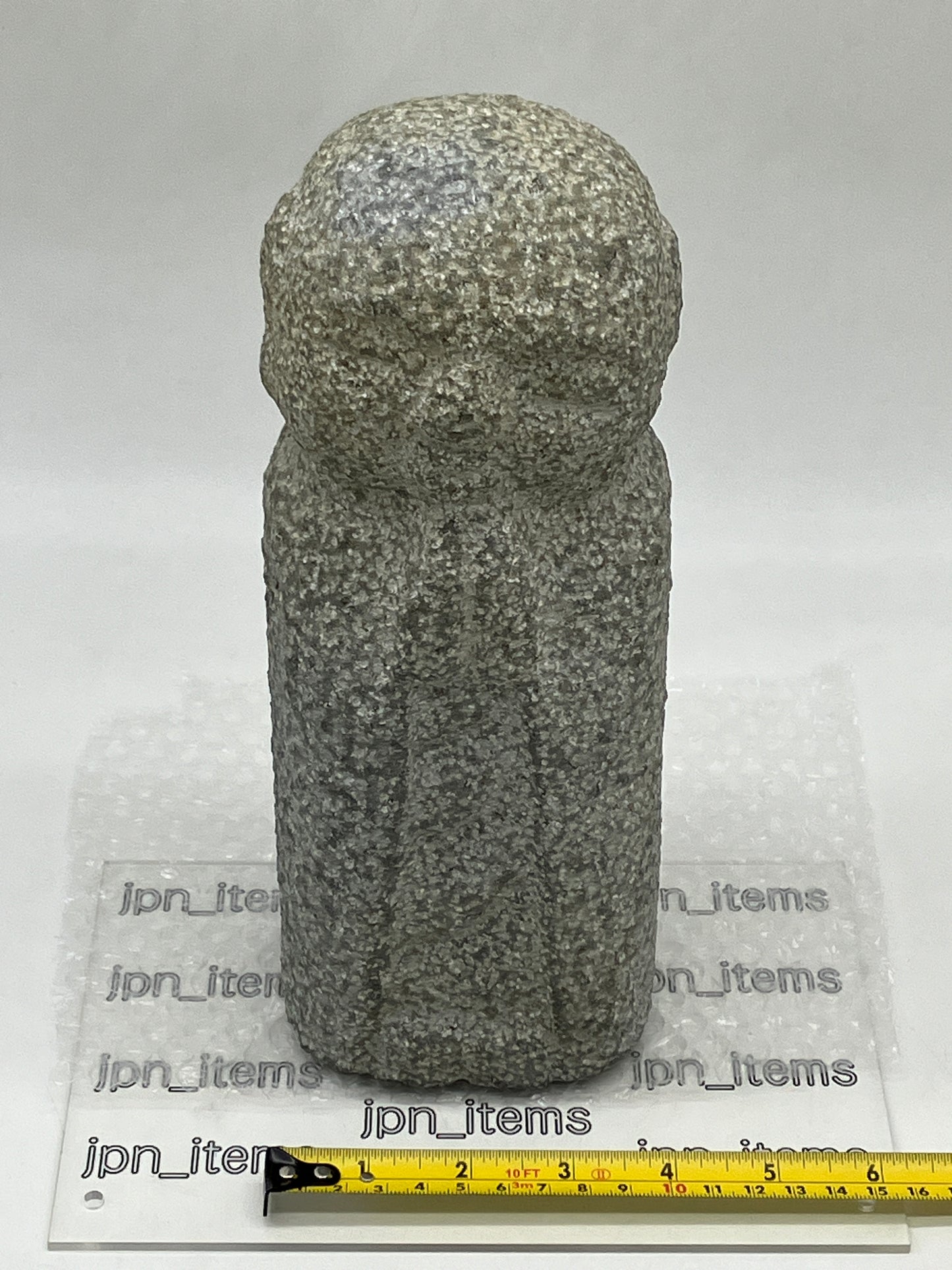 Gasshou Jizo Ojizo-Sama Granite Stone Sculpture Handmade Japanese Garden 5.0Kg