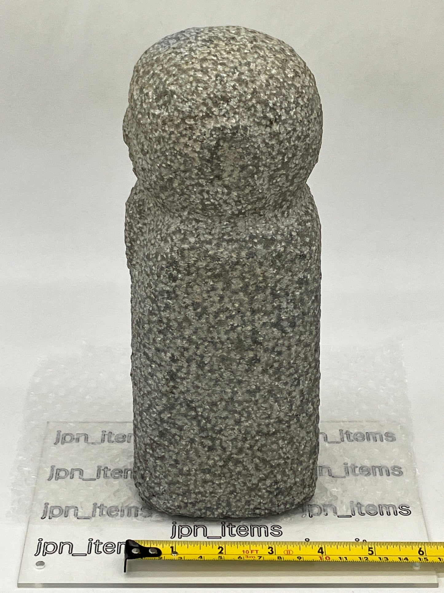 Gasshou Jizo Ojizo-Sama Granite Stone Sculpture Handmade Japanese Garden 5.0Kg