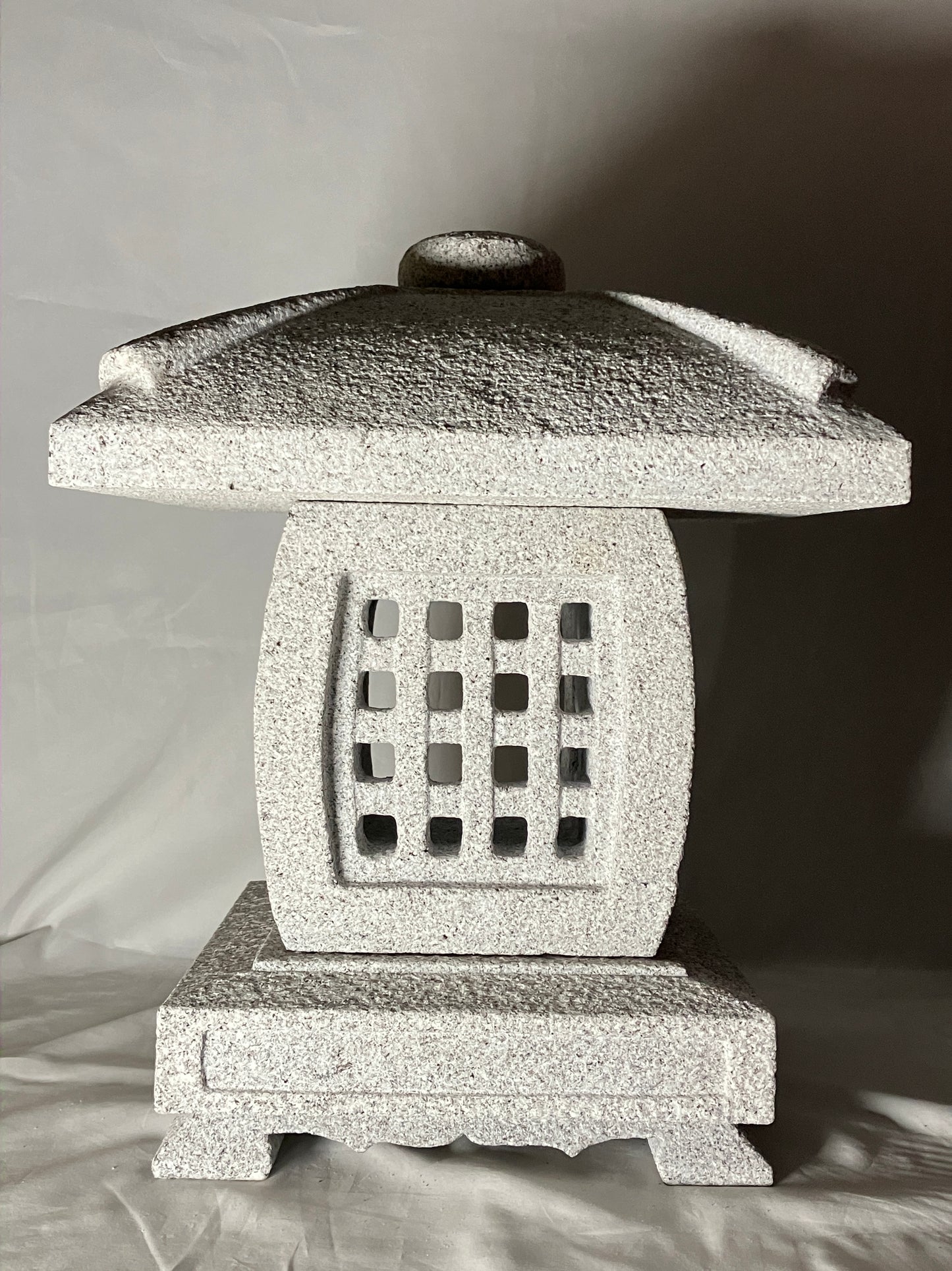 Gray Stone Lantern Tenkachaya Tourou Granite Japanese Garden Ornament Statue