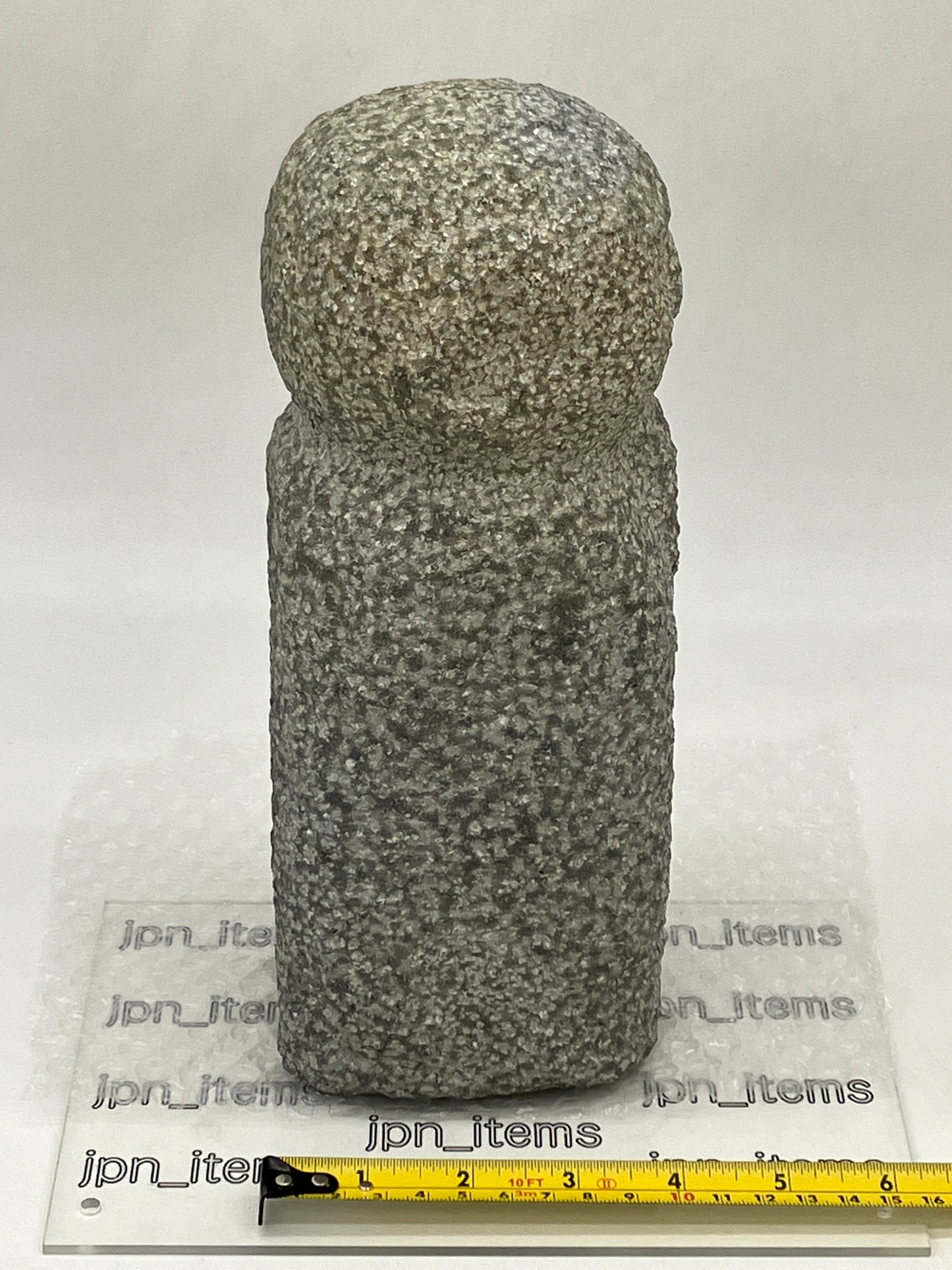 Gasshou Jizo Ojizo-Sama Granite Stone Sculpture Handmade Japanese Garden 5.0Kg