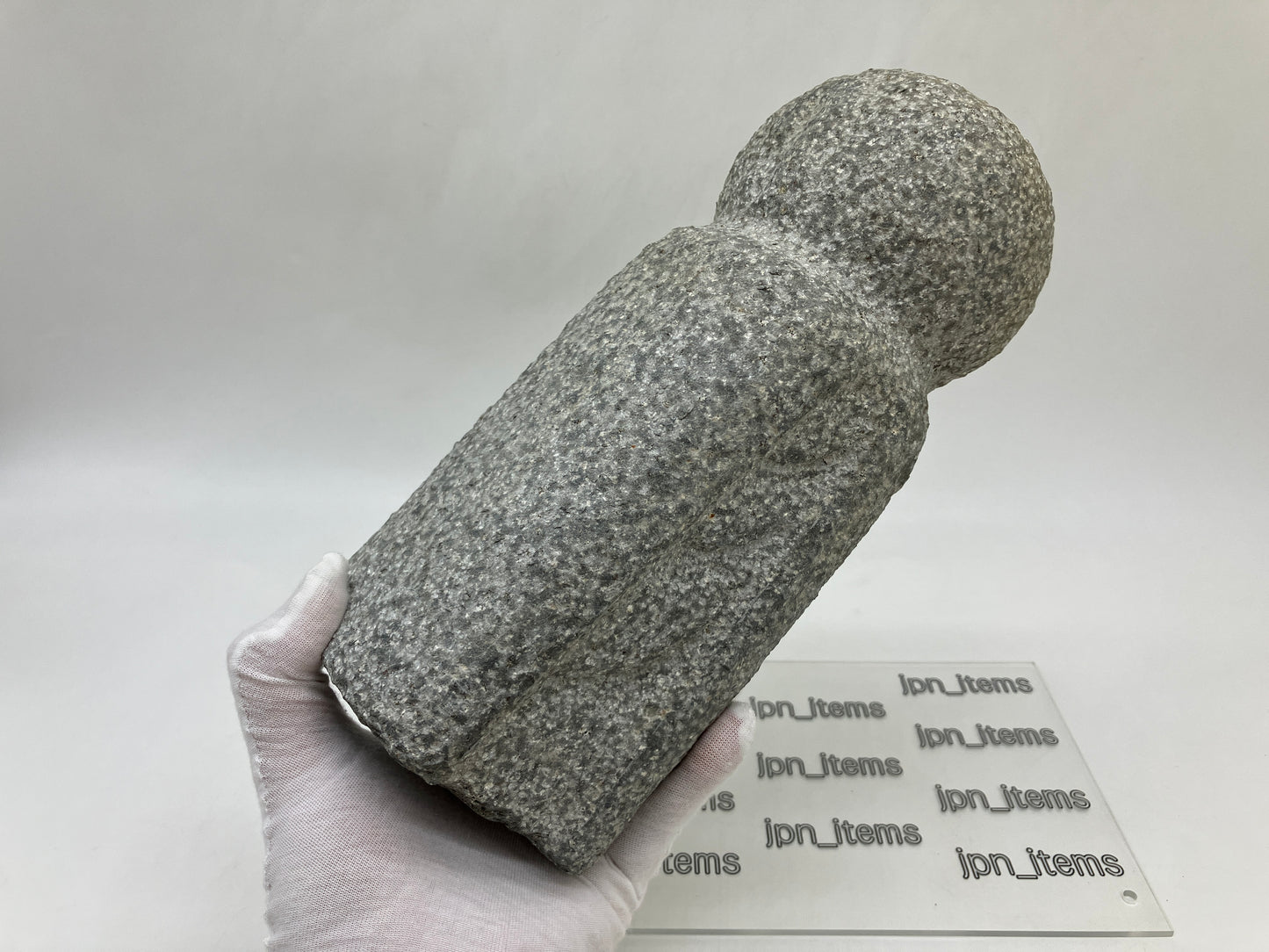 Gasshou Jizo Ojizo-Sama Granite Stone Sculpture Handmade Japanese Garden 5.0Kg