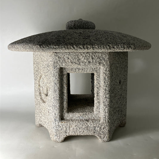 Gray Medium Sunshouan-Gata Granite Stone Lantern Tourou Handmade Japanese Garden