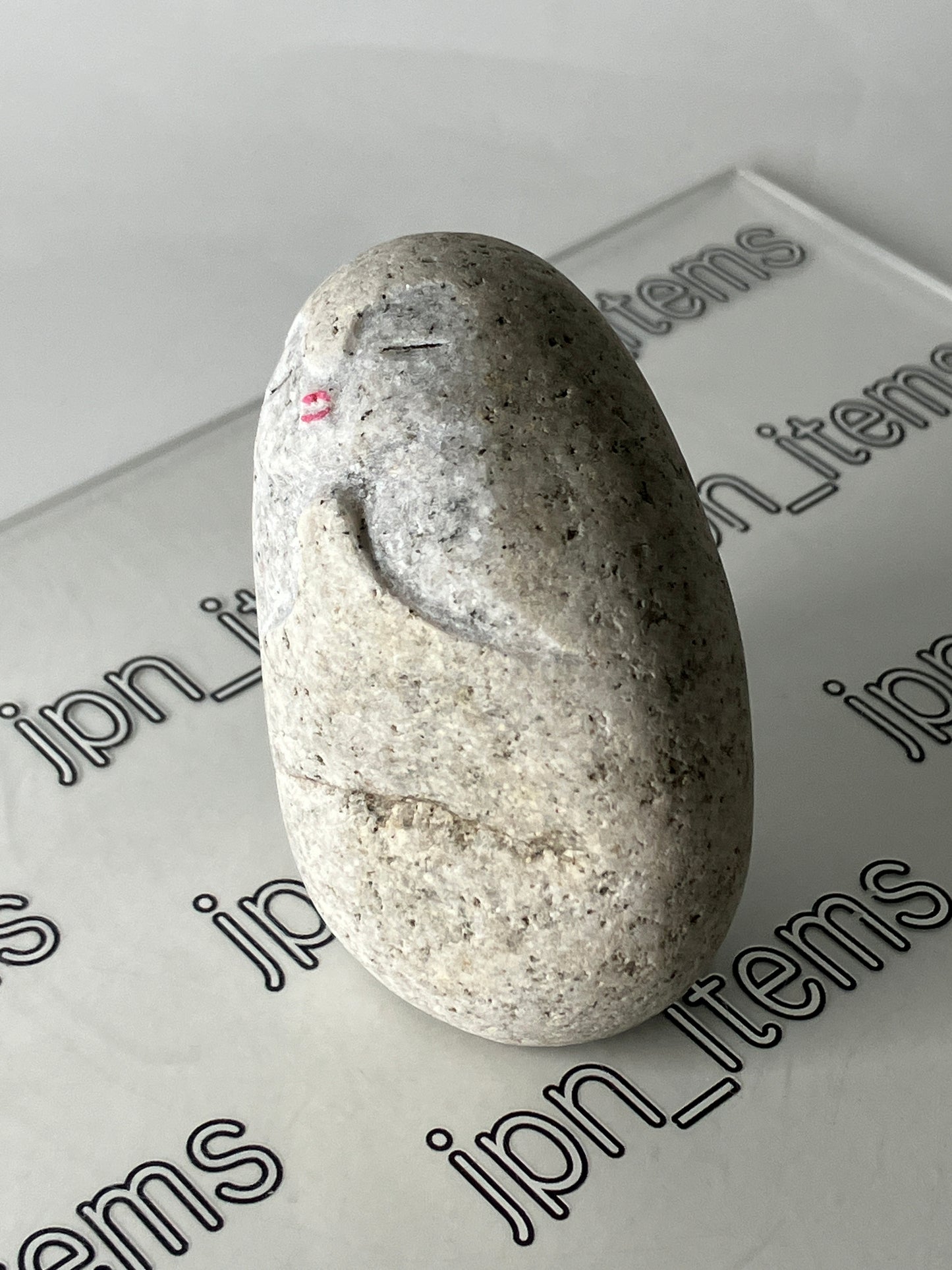 Miniature Shengmu Pebble Stone Jizo Sculpture Handmade Japanese Type C