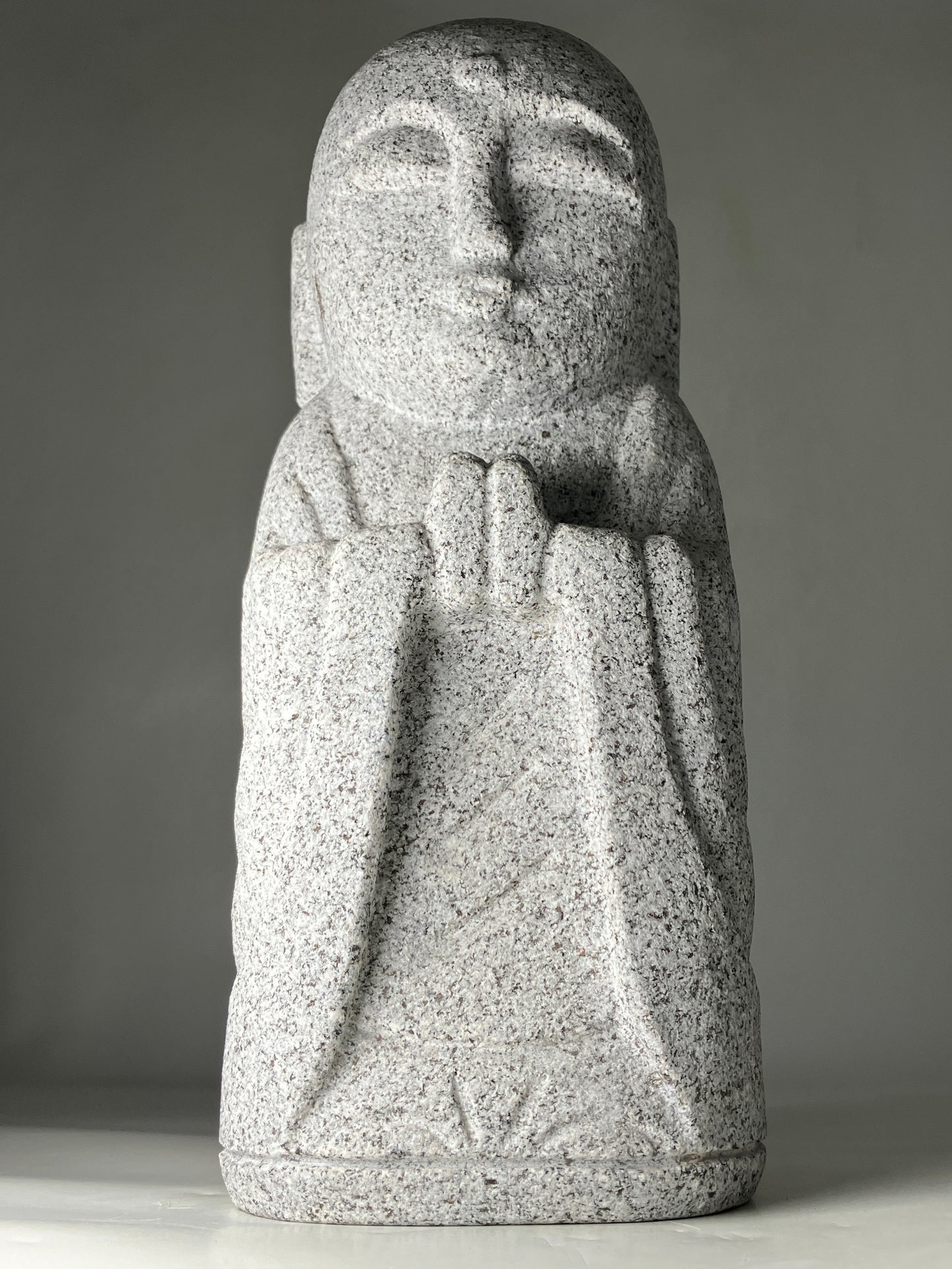 Jizo Ojizo-Sama Granite Stone Sculpture Handmade Japanese Garden Buddhism