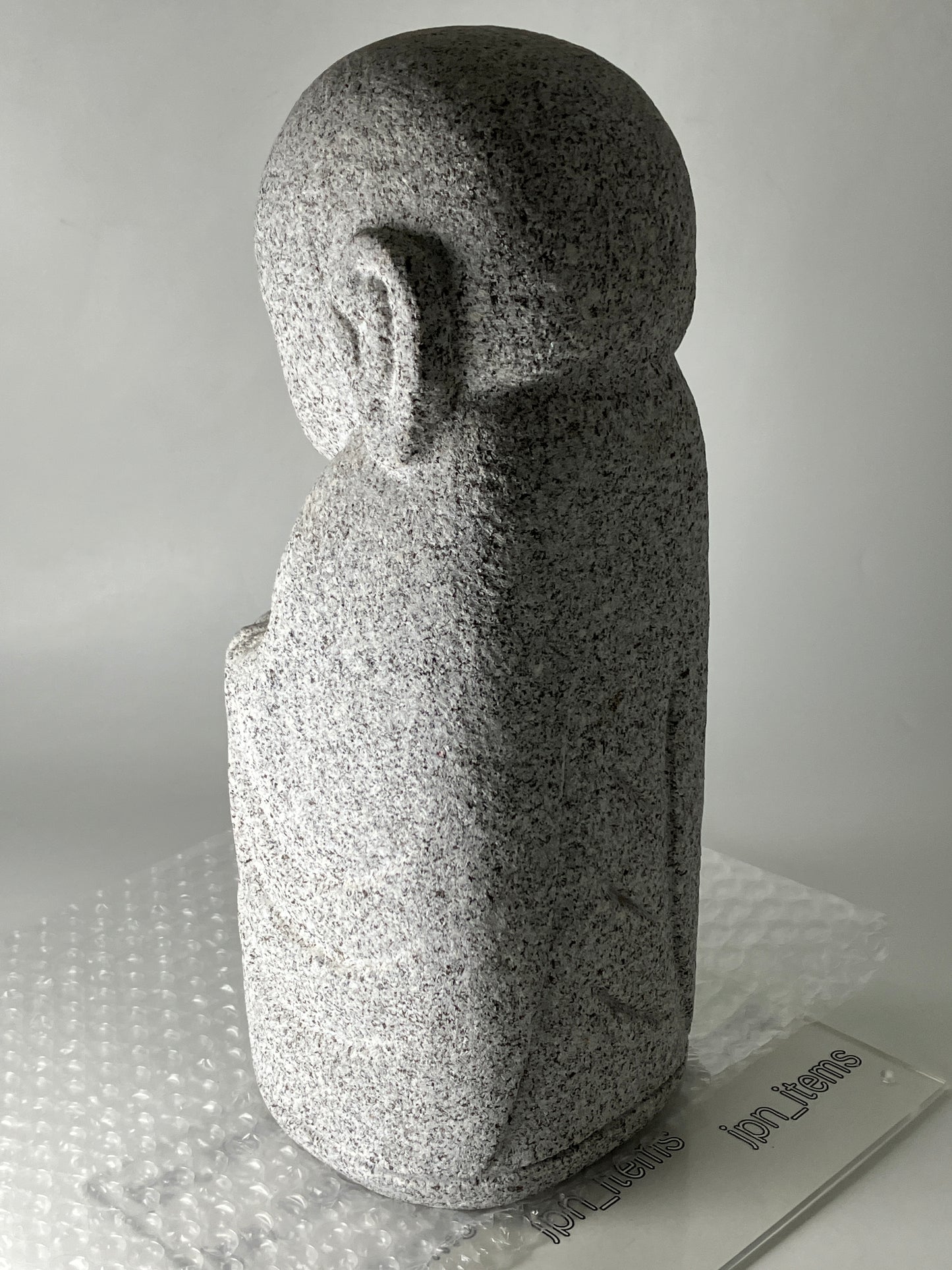 Jizo Ojizo-Sama Granite Stone Sculpture Handmade Japanese Garden Buddhism