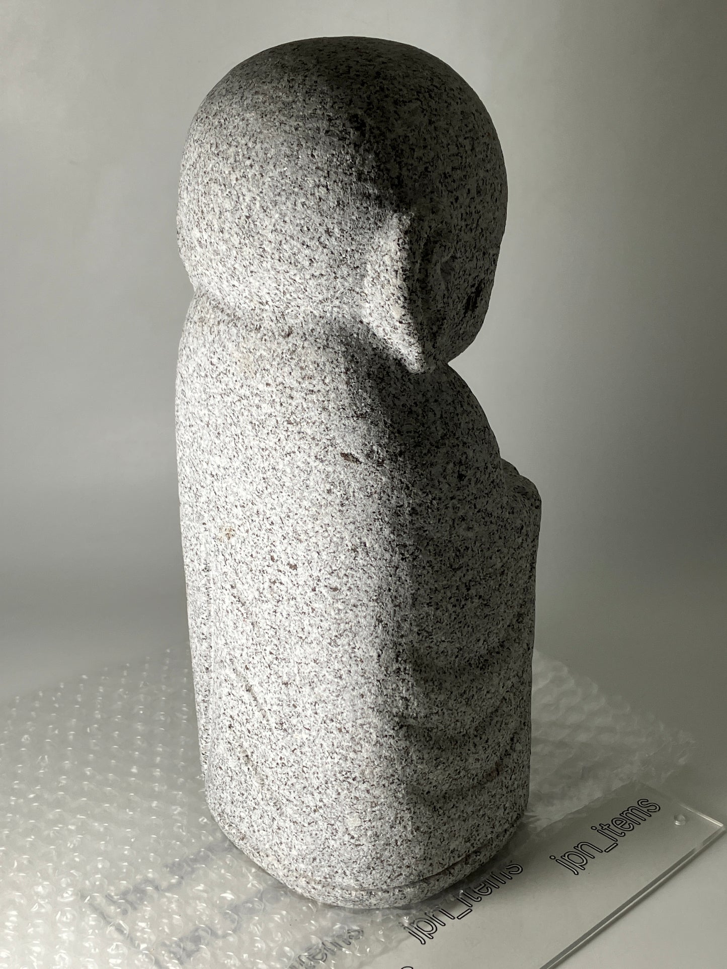 Jizo Ojizo-Sama Granite Stone Sculpture Handmade Japanese Garden Buddhism