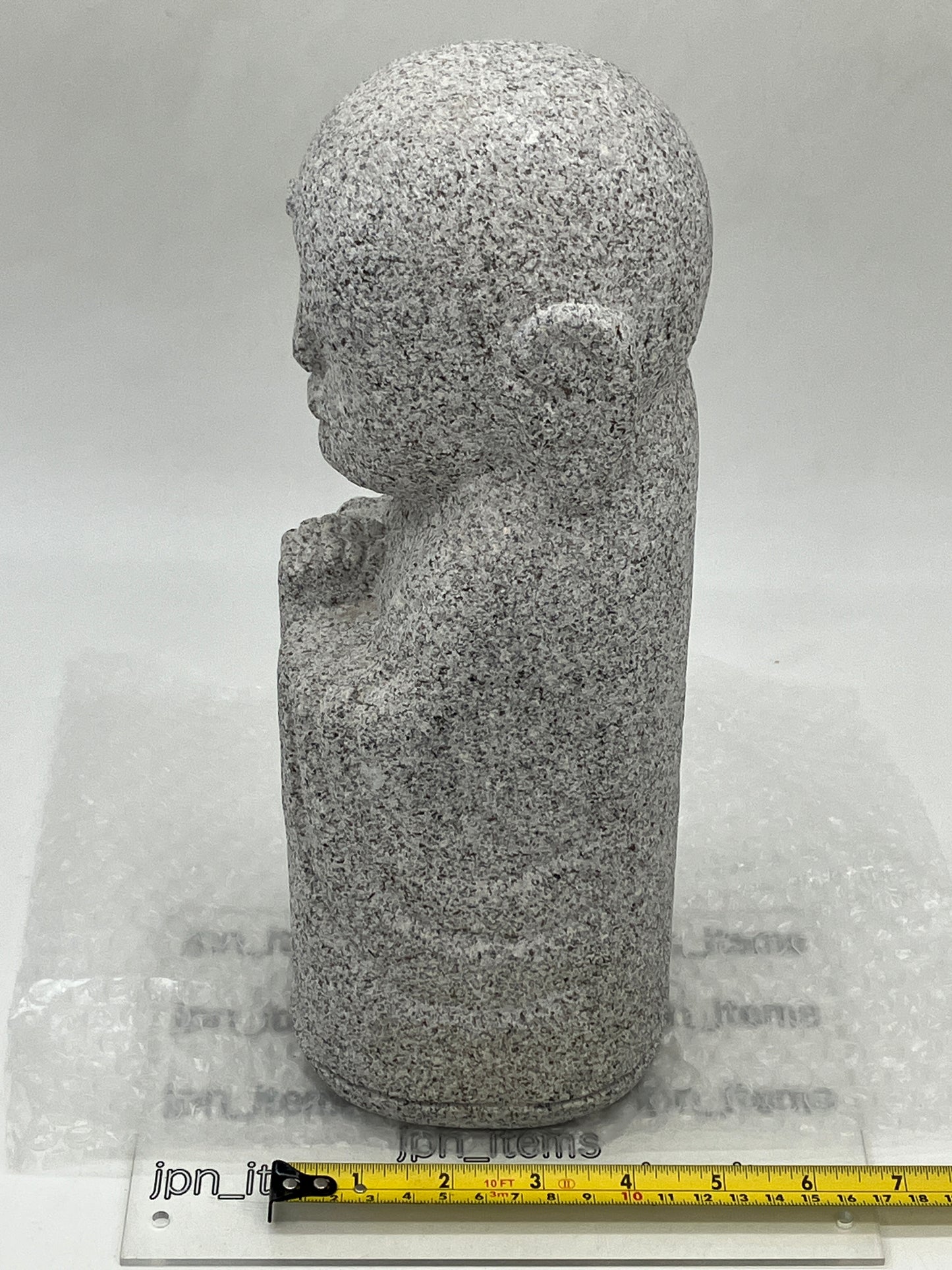 Jizo Ojizo-Sama Granite Stone Sculpture Handmade Japanese Garden Buddhism