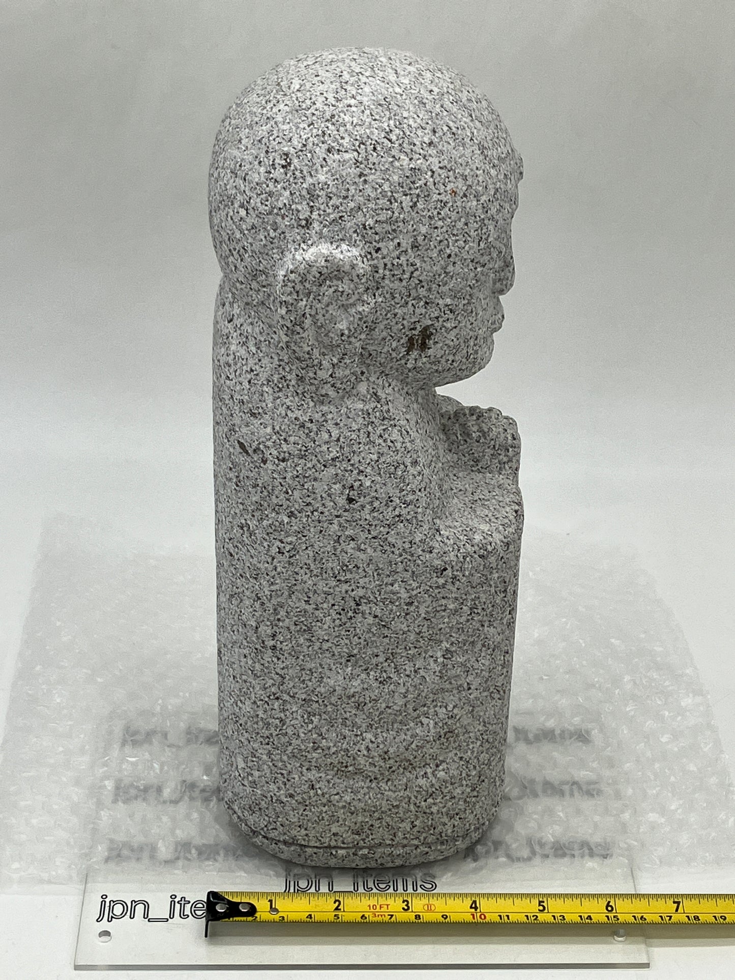 Jizo Ojizo-Sama Granite Stone Sculpture Handmade Japanese Garden Buddhism