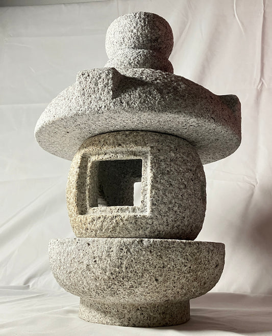 Stone Lantern Misaki Tourou Medium Granite Japanese Garden Ornament Statue Japan