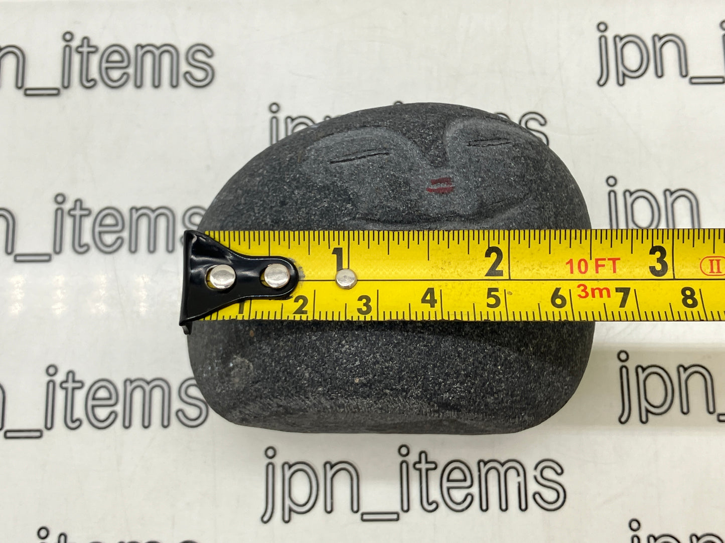 Miniature Shengmu Pebble Black Stone Jizo Sculpture Handmade Japanese Type D