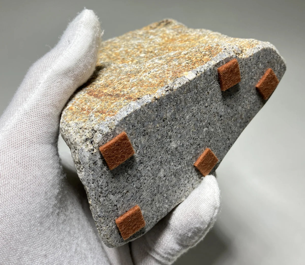Gray Brown Japanese Granite Stone Vase | Okazaki Granite, 6 in