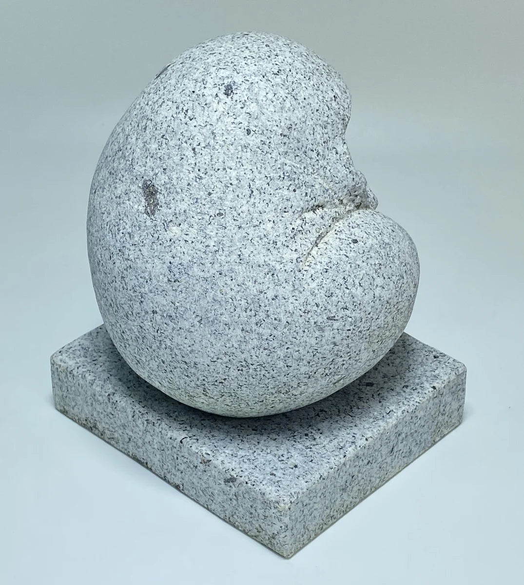 Hand-Carved Japanese Granite Daruma Statue | Hanazawa Kome Stone