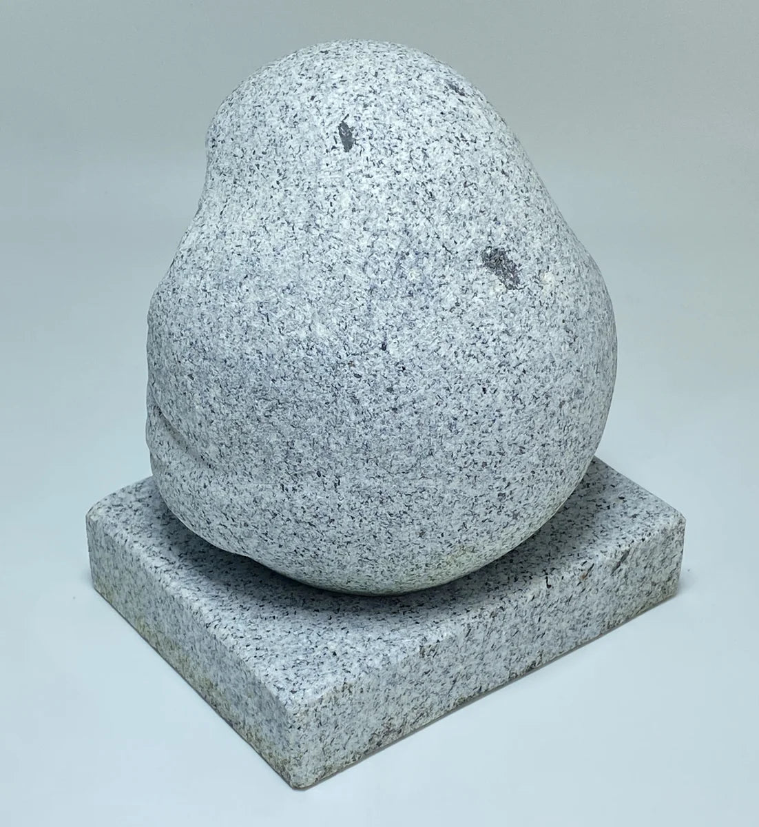 Hand-Carved Japanese Granite Daruma Statue | Hanazawa Kome Stone