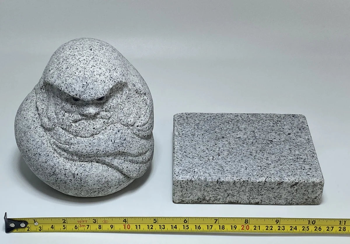 Hand-Carved Japanese Granite Daruma Statue | Hanazawa Kome Stone
