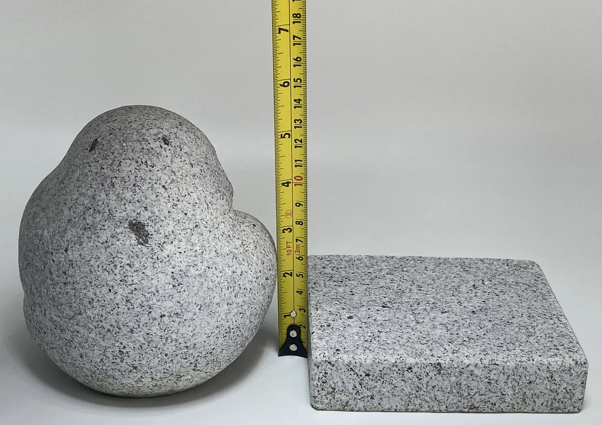 Hand-Carved Japanese Granite Daruma Statue | Hanazawa Kome Stone