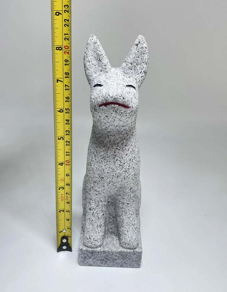 8.46 in Japanese Inari Fox Statue | Hanazawa Stone Granite