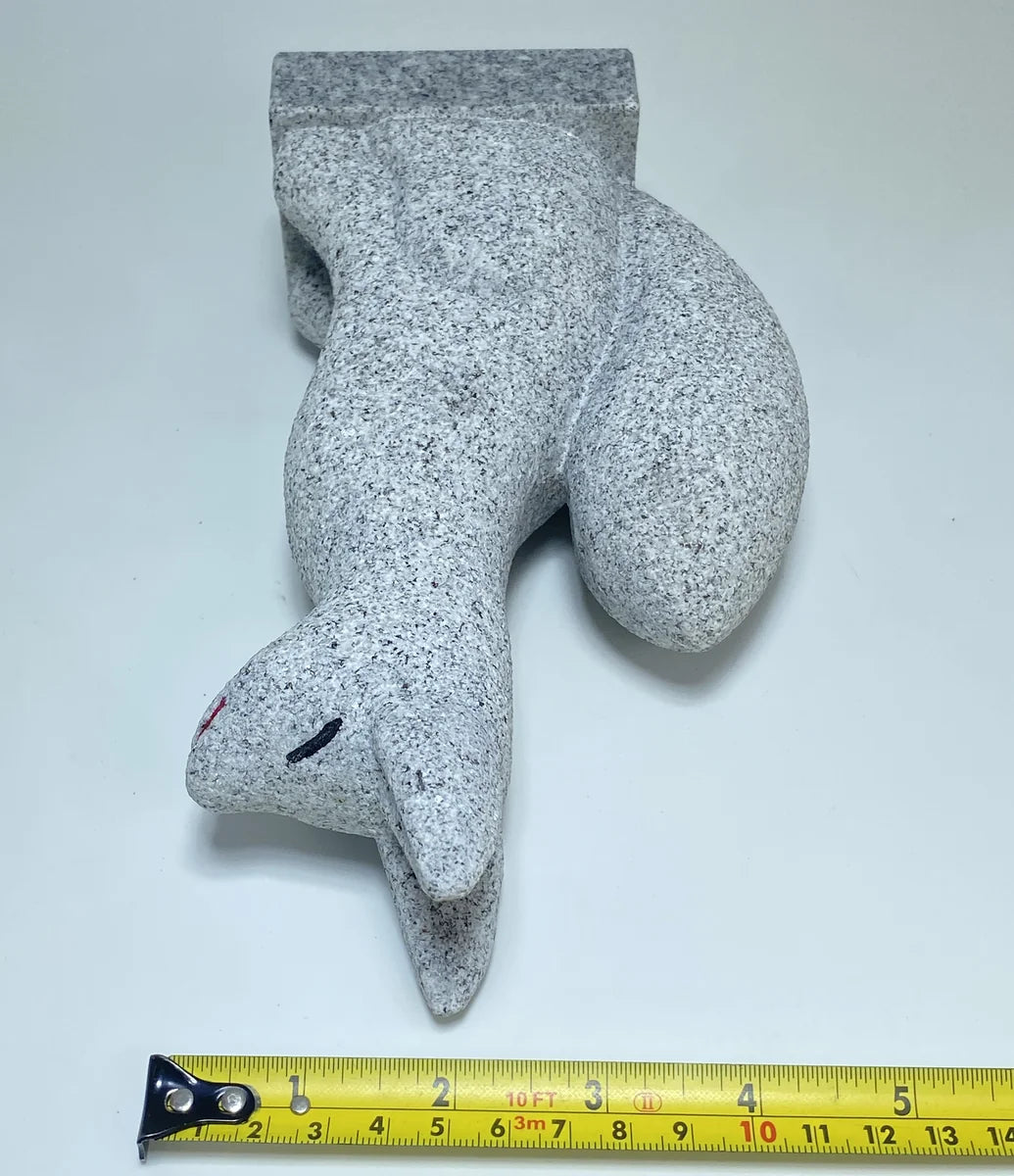 8.46 in Japanese Inari Fox Statue | Hanazawa Stone Granite
