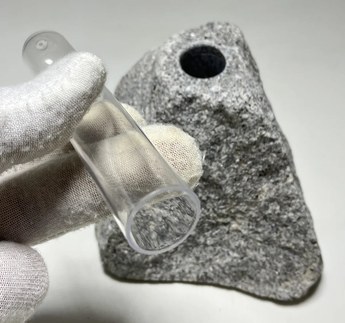 Gray Japanese Granite Stone Vase | Okazaki Granite, 5.5 in