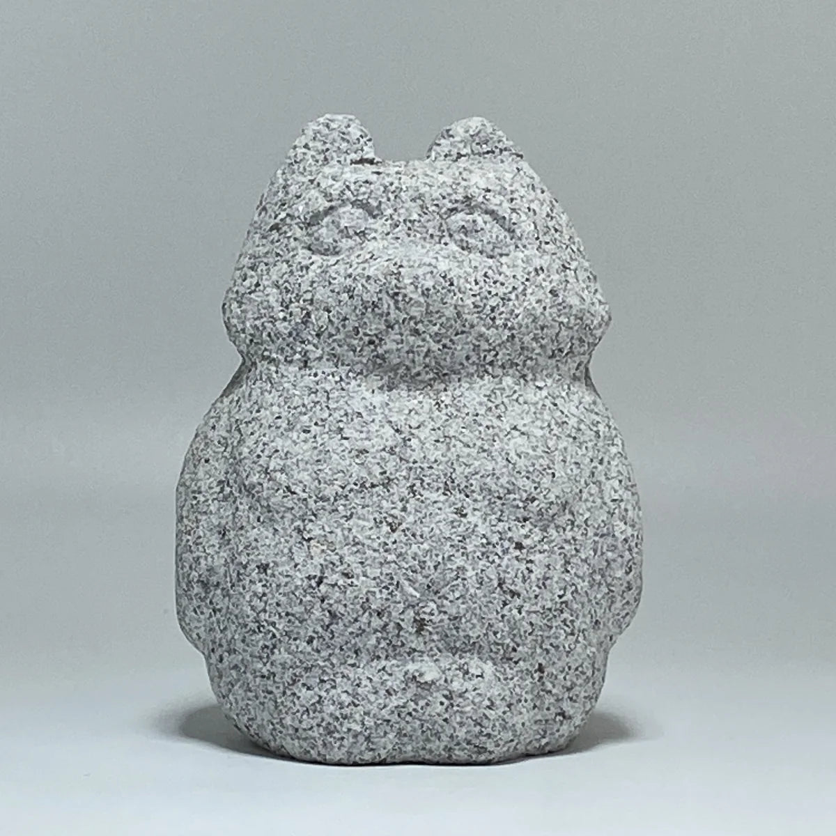 Japanese Raccoon Dog Tanuki Stone Statue | Hanazawa Granite, 4.72 in