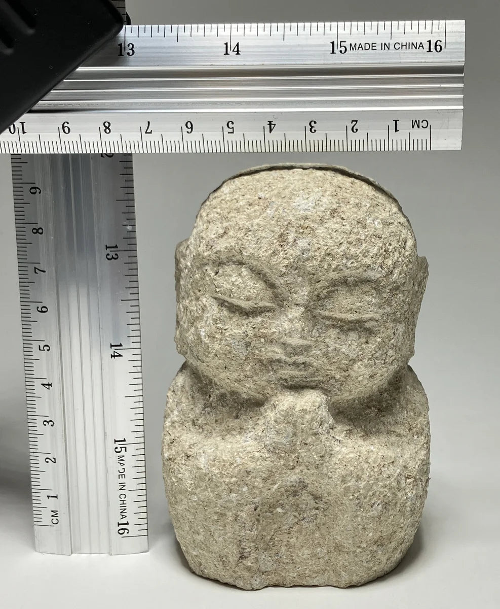 Beige Small Jizo Statue | Tatsuyama Stone, 4.33 in