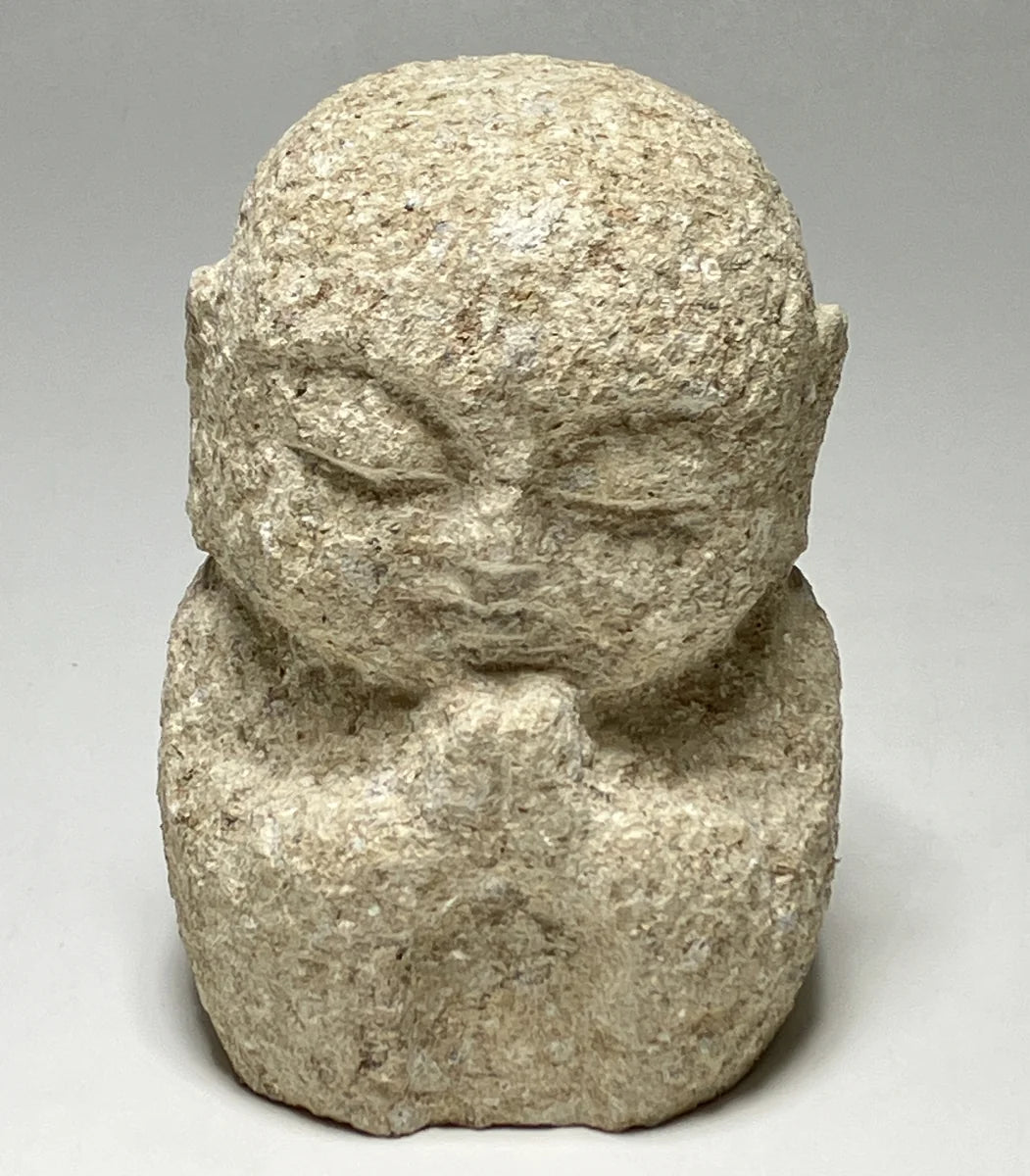 Beige Small Jizo Statue | Tatsuyama Stone, 4.33 in