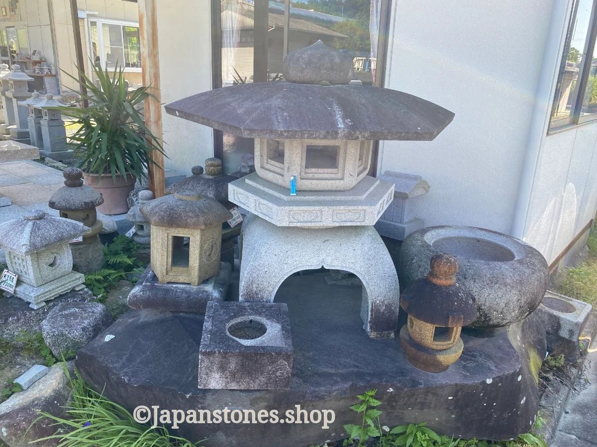 Zen Gray Stone Lantern Yukimi Tourou Small Granite Japanese Garden Ornament Statue — product photo 30 of 30