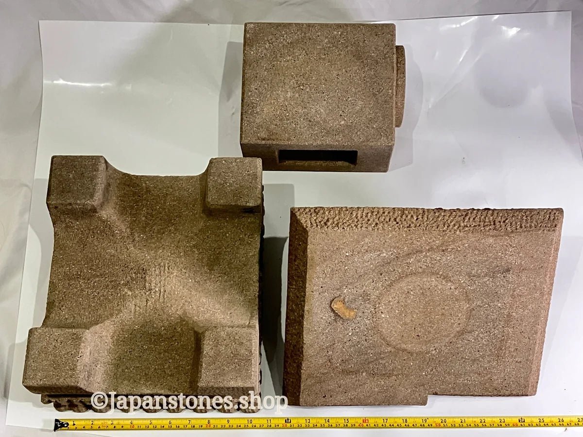 Brown Medium Sandstone Thatching Stone Lantern Tourou Handmade Japanese Garden — product photo 8 of 27