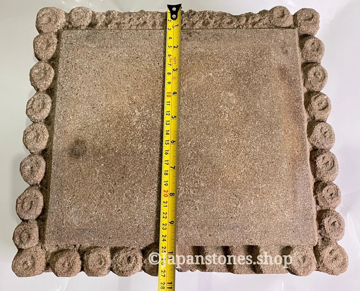 Brown Medium Sandstone Thatching Stone Lantern Tourou Handmade Japanese Garden — product photo 20 of 27