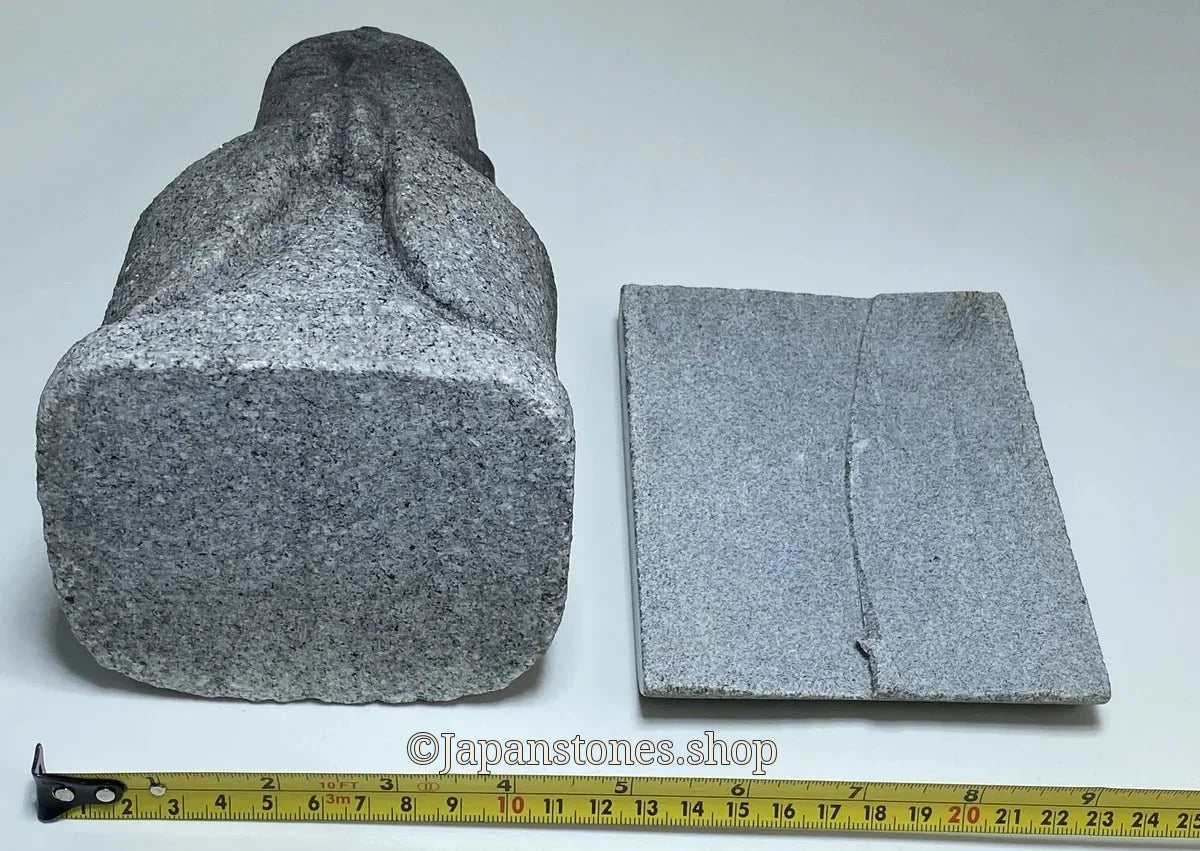 7.87 in Japanese Gassho Jizo Statue | Hanazawa Kome Granite Stone — product photo 10 of 24