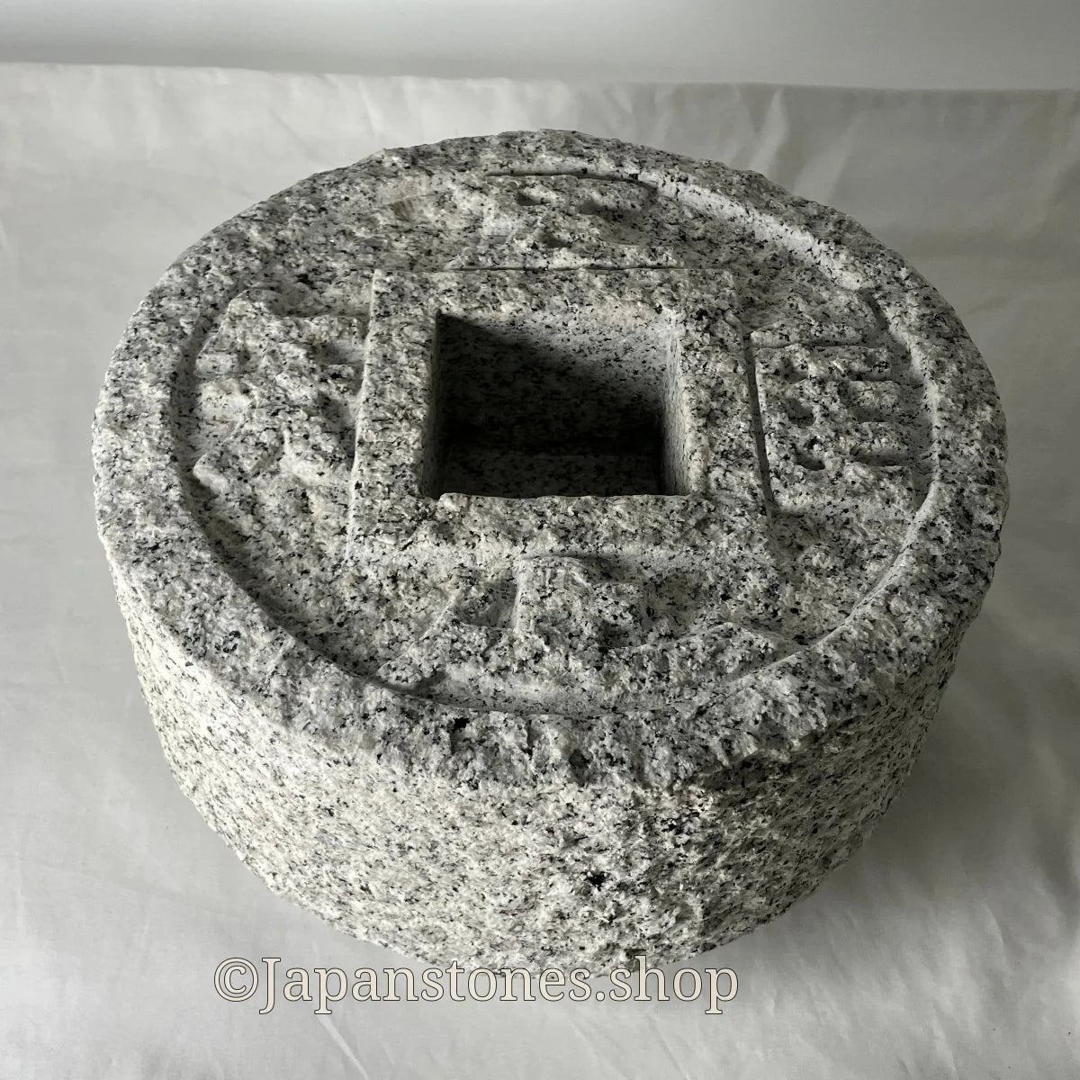 Tsukubai Chozubachi Coin Granite Stone Japanese Garden — product photo 3 of 23