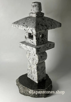 Small Granite Oribe Stone Lantern Toro Japan Japanese Garden Ornament Statue Black