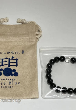 For Women Bichu Black Blue Diorite Stone Mala Beads Juzu Bracelet Japanese 10mm