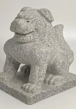 Komainu Right Guardian Lion Japanese Granite / Hanazawa Kome Stone