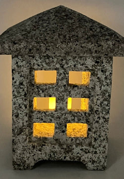 Hirukawa Granite Stone Lantern Sunshouan LampshadeJapanese Stone Craft for LED