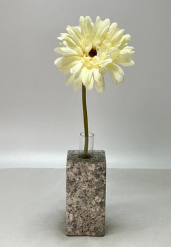 Gray Okishima Stone Granite Vase Japanese Ornament Statue