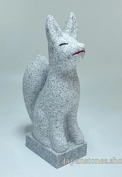 8.46 in Japanese Inari Fox Statue | Hanazawa Stone Granite