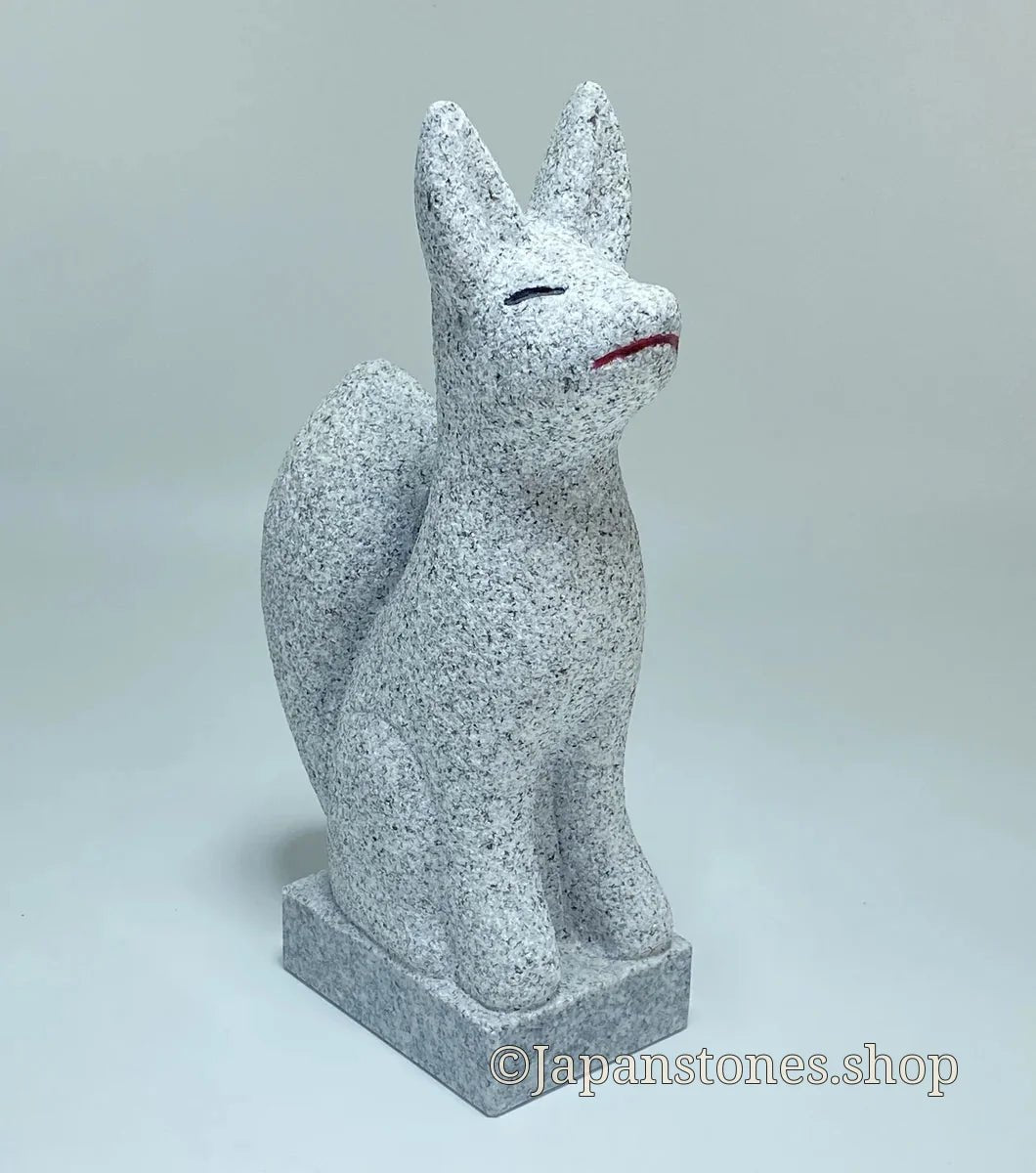8.46 in Japanese Inari Fox Statue | Hanazawa Stone Granite — product photo 1 of 21