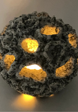 Hirukawa Granite Stone Lantern Lampshade – Japanese Stone Craft for LED Lighting