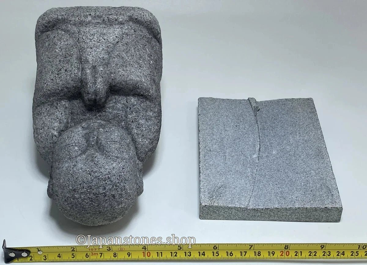 7.87 in Japanese Gassho Jizo Statue | Hanazawa Kome Granite Stone — product photo 9 of 24