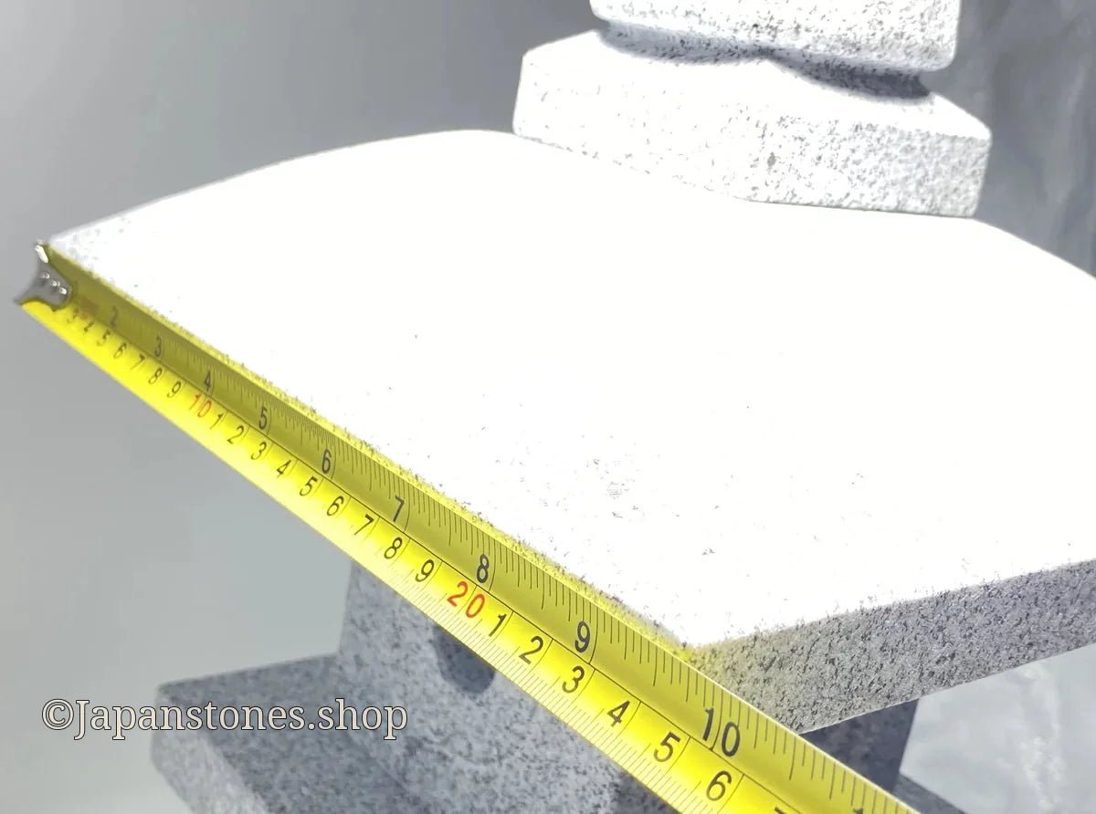 Zen Granite Gray Oribe Stone Lantern Tourou Japan Garden Statue 23.5 inch — product photo 5 of 35