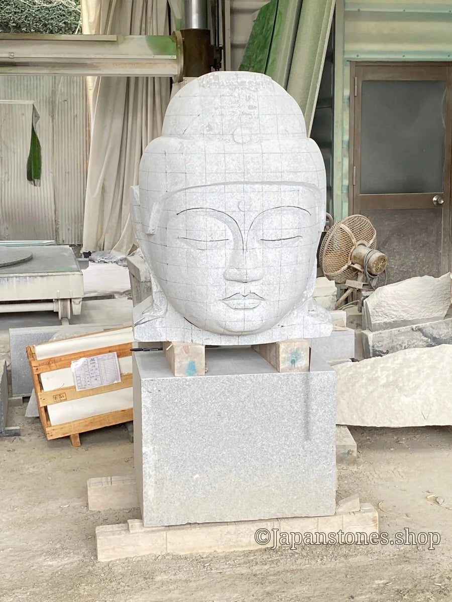 Inari Fox Statue (White, Right) — Italian Marble Stone Sculpture | Ships from Japan — product photo 21 of 25
