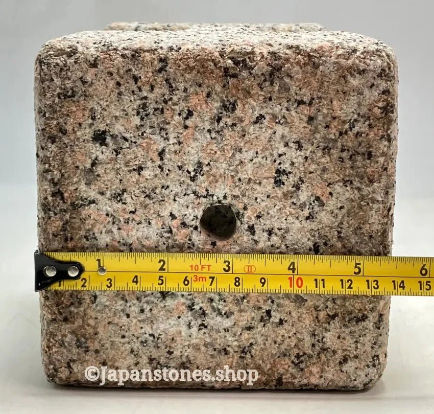 Mannari Gray Pink Granite Stone Gorinto 16 inch Japan Stone Craft — product photo 12 of 25