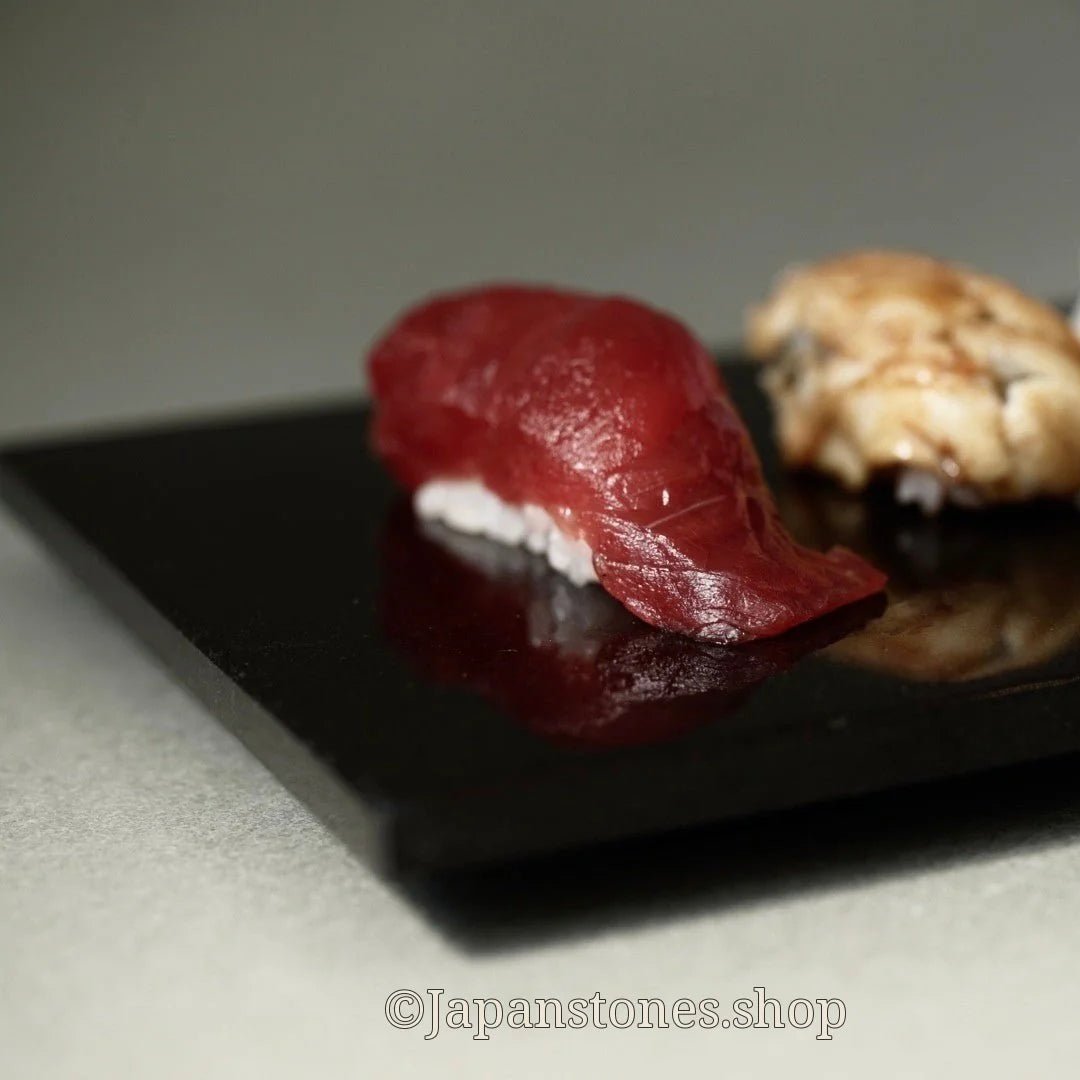 Sushi Kaiseki Sushigeta Food Plate India Granite Black Stone Japan — product photo 11 of 29