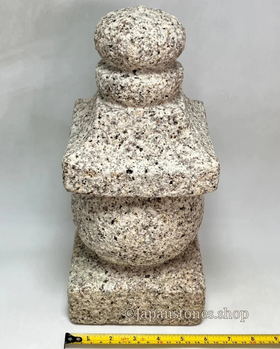Mannari Granite Stone Gorinto Pink Gray 13 inch Japan Stone Craft — product photo 7 of 25