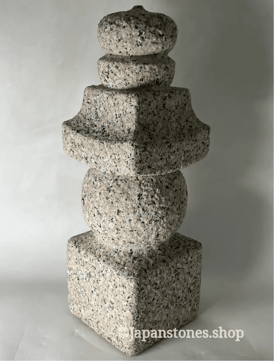 Mannari Gray Pink Granite Stone Gorinto 16 inch Japan Stone Craft — product photo 17 of 25
